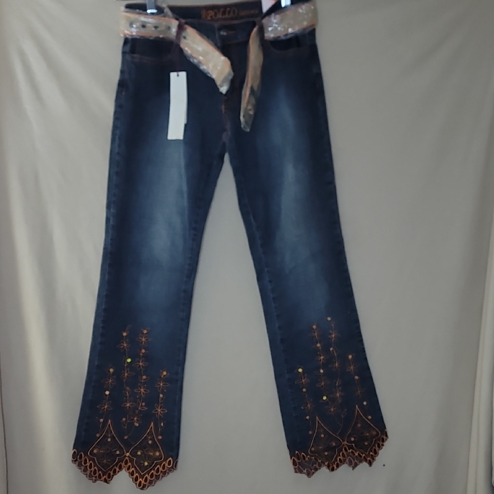 Y2K Embroidered Flare Jeans